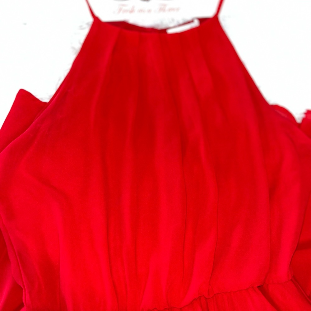 Red midi dress - Picture 2 of 5